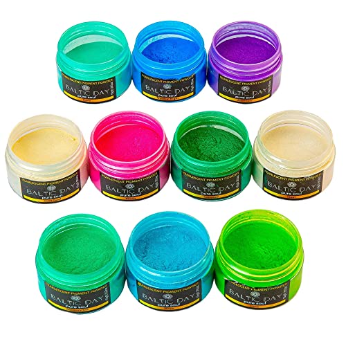 Mica Powder Set 75 Color Jars of Metallic Micas and Chameleon Powders
