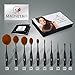 Professional Oval Makeup Brush - Set of 10 Brushes with Soft Toothbrush design