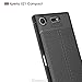 Cocomii Stitch Leather Design Sony Xperia XZ1 Compact Case, Slim Thin Glossy Soft TPU Silicone Rubber Gel Luxury Leather Pattern Fashion Bumper Cover Compatible with Sony Xperia XZ1 Compact (Black)