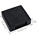 Coasters,PU Leather Drink Coasters Cup Mat Set of 6 for Beverage Drinks (black)