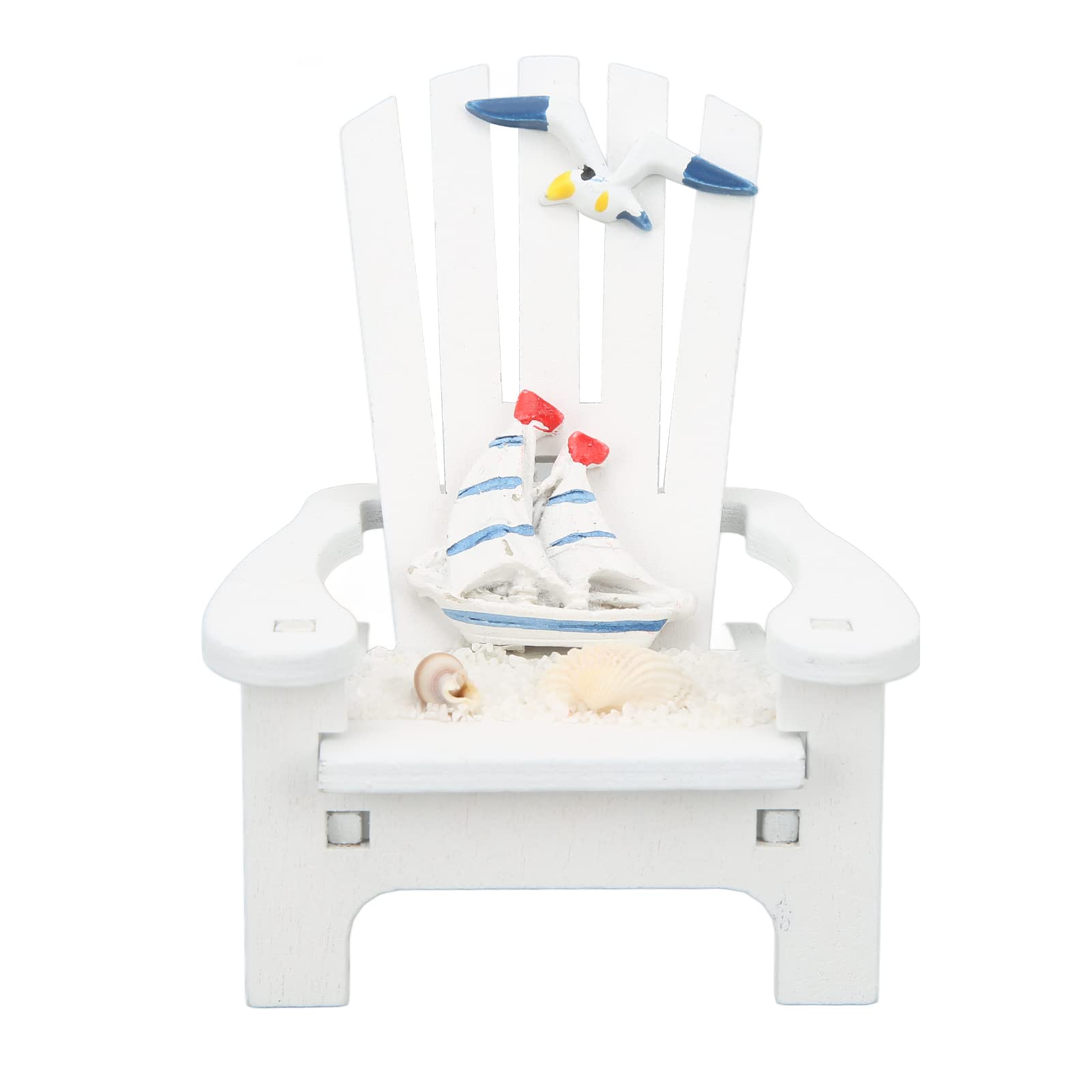 Qcwwy Mini Beach Chairs Ornaments, Mini Adirondack Beach Chair Ornaments for Coastal, Ocean, Nautical Theme Home Bathroom Decorations