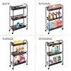 mDesign Rolling Utility Trolley with 3 Levels for Better Home Organisation – Metal Storage Shelf Unit for Laundry…
