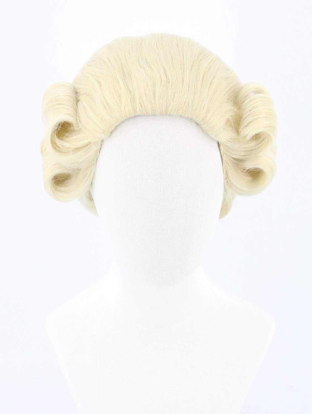 Topcosplay Baroque Wig - Lord Judge Poet Noble Wig, Long White/Blonde with Ponytail for Halloween Fancy Dress Parties - Image 4