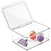 mDesign Plastic Craft Room Stackable Storage Organizer Box Containers with Hinged Lid for Thread, Beads, Ribbon, Glitter, Clay, Sewing, Crochet, Fabric - Lumiere Collection, Clear
