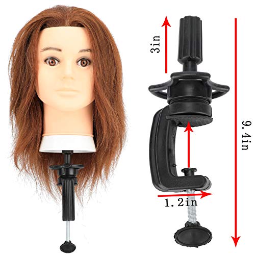 Wig Head Stand Clamp for Cosmetology Wig Holder Clamp Professional C clamp Stand for Mannequin Manikin Training Head Black FFLIN