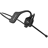 Open Ear Headphones with Mic, 32g Bluetooth Headset with Microphone, Dual Connect Bluetooth 6.0 with Noise Cancelling Mute Function, Wireless Headset with Mic for Sports,Work, Drivers, Call Centre