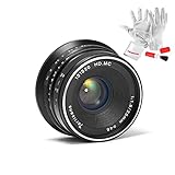 7artisans 25mm F1.8 APS-C Large Aperture Manual Focus Prime Fixed Lens for Olympus and Panasonic Micro Four Thirds MFT M4/3 Cameras - Black