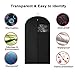 HOMMINI Pack of 6 Garment Bags, Full Clear Hanging Zipper Suit Bags, Storage/Travel/Closet Clothes Covers, Lightweight Dust Cover 2 Sets of (60