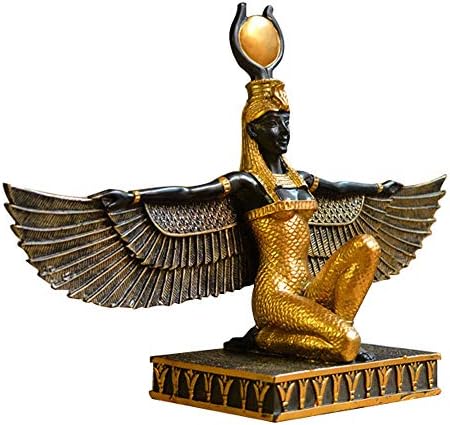 DECORATION Egyptian Goddess, Home Club, Museums, Hotel Ornaments, Egyptian Travel Collectibles, Resin Crafts, Home Sculptures (32 X 9 X 20.5 Cm)