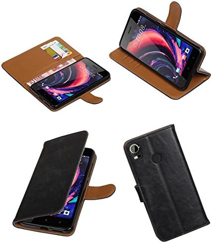 MobileFashion Pull-up Book Cases for HTC Desire 10 pro Wallet Case Cover Booktype with Stand and Card Slots (black)
