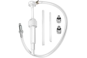 Bzcovac Lower Unit Gear Oil Pump for Standard Quart Bottles - 8cc Pump, 8mm & 10mm Adapters, 3/8" Metal Swivel - Outboard Motors Gear Lube Pump for Mercury, Yamaha, Suzuki, and More