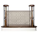 The Stair Barrier Banister to Banister Gate, Beige Geo, Wide