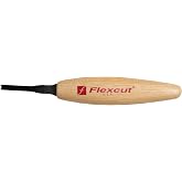 Flexcut Wood Carving Tools | Micro Parting Tool | 45 Degree 4mm | Razor Sharp 1095 High Carbon Steel Blade for Miniature &amp; Fine Detail Work | Ergonomic Ash Hardwood Handle | MT34 |Made in the U.S.A.