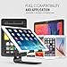 MoKo Tablet Stand, Universal 210 Degree Multi-Angle Rotatable Aluminum Smartphone Tablet Desktop Cradle Holder for iPad Pro 11 2018/10.5/9.7/Mini, iPhone X/8/8 Plus, Galaxy S9/S9 Plus, Black