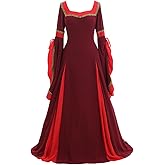 CosplayDiy Renaissance Dress Women Medieval Costume Victorian Dresses Pirate Skirt Renaissance Fairy Elf Dress