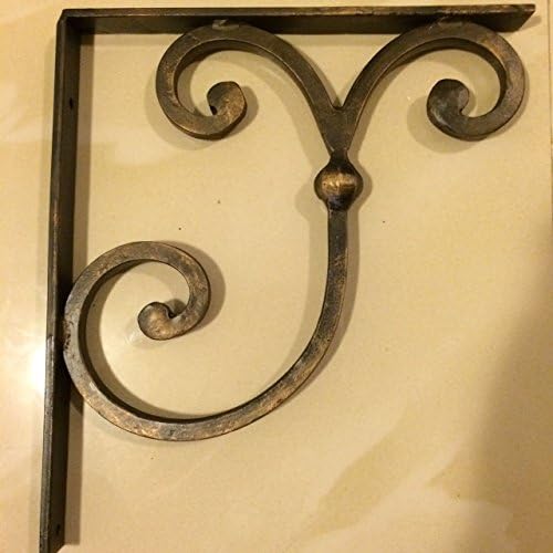 Wrought Iron Support Bracket 9" x 7" x 1" BRONZE- Solid Corbel Granite - Marble Countertop - HEAVY DUTY - Hand Forged in USA!!!