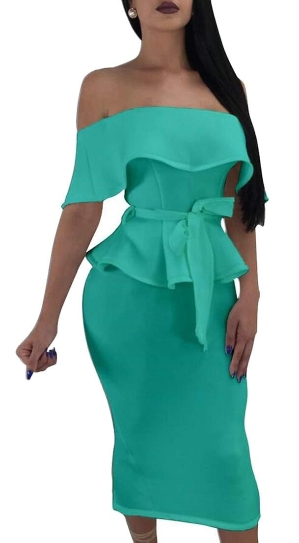 2 piece peplum dress