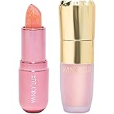 Winky Lux Pink Opal Glimmer Balm & Liquid Highlighter Duo – Color Changing pH Lip Balm & Radiant Highlighter, Jojoba Oil, Ceramides, Calendula Oil & Evening Primrose Extract, Subtle Vanilla Scent