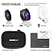 Phone Camera Lens Attachments | ZWARTpro Super Wide Angle + Macro 2 in 1 Cell Phone Lens Kit for iPhone, iPad, Most Android Smartphones & Tablets + Clip, LED Light & Travel Case (EagleEye 32mm + LED)
