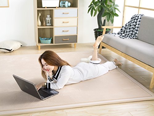 image for Baby Play Mat, V-mix Handmade weaving Plush Foam Play Crawling Rugs fo