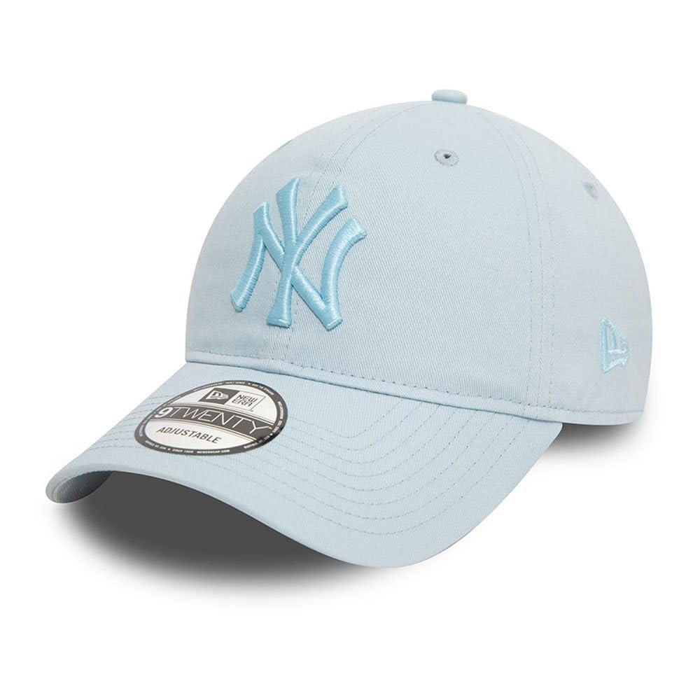 New Era Adult's 9Twenty League Essential MLB New York Yankees Baseball Cap Hat Pastel Blue