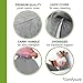 ComfySure Bedrest Reading and TV Pillow with Arm Rests - Shredded Memory Foam Cushion for Pregnant Women - Lumbar, Coccyx Lower Back, Neck and Head Support