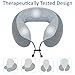 Memory Foam Travel Pillow - Airplane Neck Pillow with Washable Cover, Ear Plugs and Eye Mask for Superior Comfort Breathable Pillow Gray by The Comfort Brand