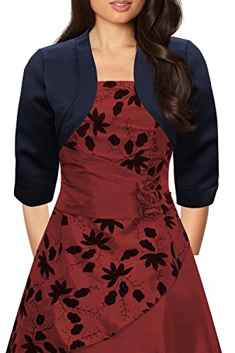 Prom Queen Womens Cardigan Satin Bolero Shrug Jacket For Dress