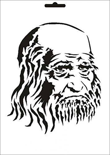 UMR-Design W-504 DaVinci Textil- / wallstencil Size A4