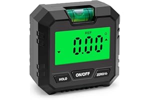 Magnetic Digital Angle Meter Inclinometer with LCD Backlight Absolute Relative Measurement Slope Conversion Data Hold Functio