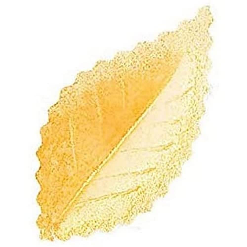 dekora 400 Edible Cake Decorations, 4.2 cm Metallic Gold Wafer Leaves, Elegant Wafer Paper Leaves for Wedding Cakes, Cupcakes and Desserts