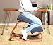 Ergonomic Office Chair, WishaLife Kneeling Chair Rocking Posture Wood Stool for Home Office & Desk Chair |Orthopedic Stool Relieving Back and Neck Pain & Improving Posture | Larger Seat,Thick Cushions