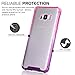 BAISRKE Clear Case for Galaxy S8, Shock Absorption Flexible TPU Soft Edge Bumper Anti-Scratch Rigid Slim Protective Cases Hard Plastic Back Cover for Samsung Galaxy S8 - Pink Purple Gradient