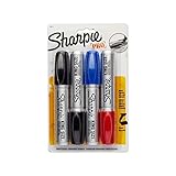 Sharpie King Size Permanent Markers, Assorted Colors, (3 Packs of 4 Markers Total of 12)