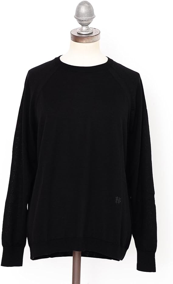 Amazon バトナー Batoner Bn 16fl 001 Emily クルーネック切り替えハイゲージニットプルオーバー レディース Black カーディガン ボレロ 通販