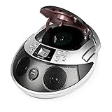 VENLOIC Portable CD Boombox, Sport Stereo CD/MP3 Player, Home Audio Radio with AM/FM, USB Port, Aux in (Black and Silver)