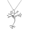 AOCHEE Vintage Imitation Anatomical Human Neuron Brain Nerve Cells Science Pendant Necklace Biological Jewelry
