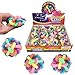 12 PCS Rainbow Bouncy Fidget Orbit Balls - Stress Relief Rubber Sensory Fiddle Squeeze Atom Toys - Ideal for Kids and Adults Party Favors