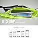 Fitter's Niche UltraSlim Fanny Waist Pack Men Women – Water Resistant Bag, Reflective Elastic Belt – Fit 24 to 43inch Waists, Holds Phones up to 6.7inch – Ideal for Running Hiking Fluorescence Green