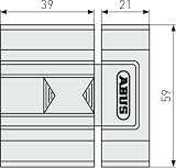 ABUS 117756 Slide Lock SR30 Brown for DIN Right or Left Doors view 5