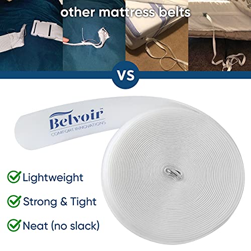 Bed Bridge Mattress Belt Strap Joiner - 33ft Mattress Belt Converter Kit to Convert Twin Beds into King, Twin XL to King - Strong, Lightweight, Easy to use Bed Doubling System & Bed Gap Filler
