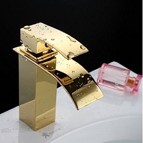 Torneira Misturador Monocomando Banheiro/Lavabo Prime Dourada - Premierdecor