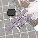 MEFEO Compatible with Fitbit Versa Bands, Slim Soft Silicone Sport Band Thin Narrow Wristband Replacement Strap for Fitbit Versa/Versa 2/Versa Lite Edition Women Men (Purple Gray, Small)