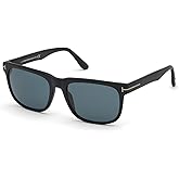 Tom Ford FT0775 02N Matte Black Stephenson Square Sunglasses Lens Category 3 Si