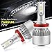YUMSEEN Upgraded LED Headlight Kit Perfect Beam Pattern Bulbs - H11 (H8, H9) - 72w 7,600Lm 6K Cool White Philips Chips - 2 Yr Warranty (H11(H8,H9))
