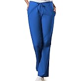 Cherokee Scrub Pants for Women Drawstring Waist with Flare Leg 3 Pockets, Fade Resistant, Durable & Easy Care Fabric - 4101