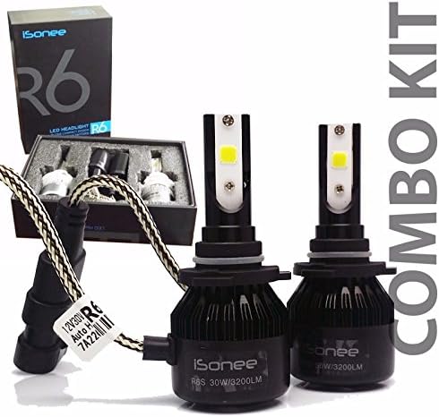 CloudWorks H11 & 5202 Low Beam Fog Light All-in-one Combo 6000K Xenon White R6 Philips LED Headlight Conversion Kit 30W 3200Lm Bulbs