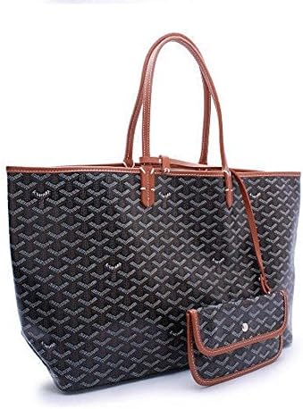 Skoren Women Fashion PU Leather Shoulder Bags Tote Bag Purse with Small Wallet(Black/Brown)