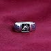 Gem Avenue Men's Sterling Silver Turquoise Gemstone Inlay Wolf with Paw and Claw Southwestern Style Ring