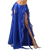 ROYAL SMEELA Belly Dance Skirt Chiffon Belly Dancing Skirt Bellydance Skirts Belly Dancer Costumes for Women